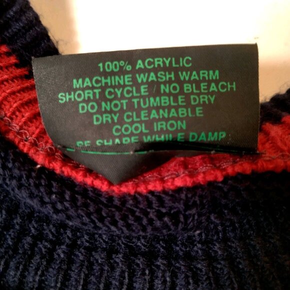 Vintage 1990s Emerald Isle Sweater Men Medium Colorblock Celtic Brooch Ireland - Picture 8 of 14